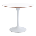 Conjunto Mesa Saarinen Branca 90cm E 4 Cadeiras Kaila Preta
