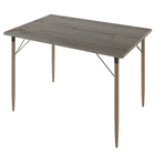 Conjunto Mesa Sala De Jantar Madri Ébano Natural E 4 Bancos P