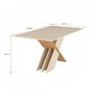 Conjunto Mesa Sarah Vidro Com 6 Cadeiras Elegance  Mel/off-wh