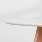 Conjunto Mesa Square Redonda 80cm Pés Em Madeira Taeda Com 2