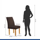 Conjunto Mesa Stella Ripada 120cm Com 4 Cadeiras Canela Tampo