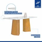 Conjunto Mesa Stella Ripada 120cm Com 4 Cadeiras Stella Tampo