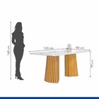 Conjunto Mesa Stella Ripada 120cm Com 4 Cadeiras Stella Tampo