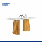 Conjunto Mesa Stella Ripada 120cm Com 4 Cadeiras Stella Tampo