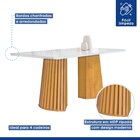 Conjunto Mesa Stella Ripada 120cm Com 4 Cadeiras Stella Tampo