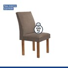 Conjunto Mesa Stella Ripada 170cm Com 6 Cadeiras Canela Tampo