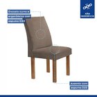 Conjunto Mesa Stella Ripada 170cm Com 6 Cadeiras Canela Tampo