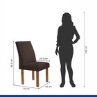 Conjunto Mesa Stella Ripada 170cm Com 6 Cadeiras Canela Tampo