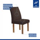 Conjunto Mesa Stella Ripada 170cm Com 6 Cadeiras Canela Tampo