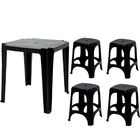 Conjunto Mesa Tambaú Com 4 Banquetas De Plástico Niterói Poli