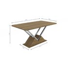 Conjunto Mesa Tamisa Com 6 Cadeiras Toronto Nogueira/cromado/