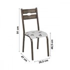 Conjunto Mesa Tampo Bp Tok E 4 Cadeiras Luna Ciplafe