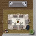 Conjunto Mesa Tampo De Vidro 6 Cadeiras Apogeu Móveis Lopas I