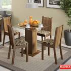 Conjunto Mesa Tampo De Vidro C/ 4 Cadeiras Sabrina - Madesa -