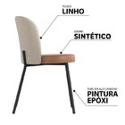 Conjunto Mesa Tampo Marmorizado Vidro Com 6 Cadeiras Love Ibi