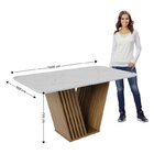 Conjunto Mesa Tampo Marmorizado Vidro Com 6 Cadeiras Love Ibi