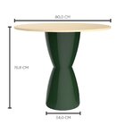 Conjunto Mesa Tampo Pinus E 3 Banquetas Fit Verde Alecrim