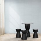 Conjunto Mesa Tampo Polipropileno 60cm E 3 Banquetas Fit Grif