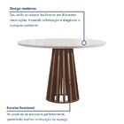 Conjunto Mesa Tampo Redondo Pluis Vidro Kansas 100cm 4 Cadeir