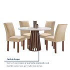 Conjunto Mesa Tampo Redondo Pluis Vidro Kansas 100cm 4 Cadeir