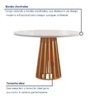 Conjunto Mesa Tampo Redondo Plus Vidro Kansas 100cm 4 Cadeira