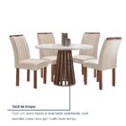 Conjunto Mesa Tampo Redondo Plus Vidro Kansas 100cm 4 Cadeira