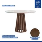 Conjunto Mesa Tampo Redondo Plus Vidro Kansas 100cm 4 Cadeira