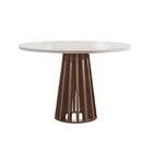 Conjunto Mesa Tampo Redondo Plus Vidro Kansas 100cm 4 Cadeira