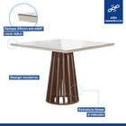 Conjunto Mesa Tampo Slim Plus Vidro Kansas 100cm 4 Cadeiras A