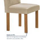 Conjunto Mesa Tampo Slim Plus Vidro Kansas 100cmx100cm 4 Cade