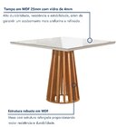 Conjunto Mesa Tampo Slim Plus Vidro Kansas 100cmx100cm 4 Cade