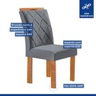 Conjunto Mesa Tampo Smart Plus Kyra 120cmx90cm 4 Cadeiras Art