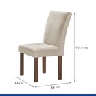 Conjunto Mesa Tampo Smart Plus Vidro Kyra 120cmx90cm 4 Cadeir