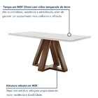 Conjunto Mesa Tampo Smart Plus Vidro Kyra 120cmx90cm 4 Cadeir