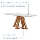 Conjunto Mesa Tampo Smart Plus Vidro Kyra 120cmx90cm 4 Cadeir
