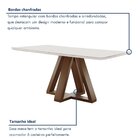 Conjunto Mesa Tampo Smart Plus Vidro Kyra 170cmx90cm 6 Cadeir