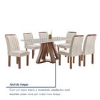 Conjunto Mesa Tampo Smart Plus Vidro Kyra 170cmx90cm 6 Cadeir