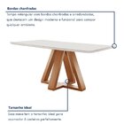 Conjunto Mesa Tampo Smart Plus Vidro Kyra 170cmx90cm 6 Cadeir