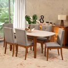 Conjunto Mesa Tiê E 6 Cadeiras Tiê Maxx Cabecasa Madeiraorigi