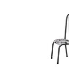 Conjunto Mesa Tubular Com 4 Cadeiras Atenas Prata Matelado/oc