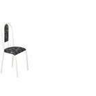 Conjunto Mesa Tubular Com 4 Cadeiras Berlim Branco Floral/ocre