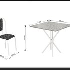 Conjunto Mesa Tubular Com 4 Cadeiras Berlim Branco Floral/ocre
