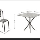 Conjunto Mesa Tubular Com 4 Cadeiras Berlim Prata Matelado/ B