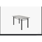 Conjunto Mesa Tubular Com 6 Cadeiras Atenas Tubos Prata Marte