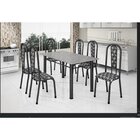 Conjunto Mesa Tubular Com 6 Cadeiras Atenas Tubos Prata Marte