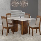 Conjunto Mesa Urca Rustica 1 20m Vidro Incolor Tampo Off Com