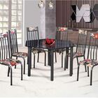 Conjunto Mesa Valentina Sextavada Para Cozinha Tubular Com 6