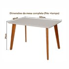 Conjunto Mesa Verona Com 4 Cadeiras Madeira Maciça, Estofada