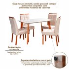 Conjunto Mesa Verona Tampo Off White Com 4 Cadeiras Madeira M