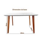 Conjunto Mesa Verona Tampo Off White Com 4 Cadeiras Madeira M